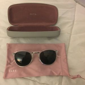 Zara clear framed sunglasses